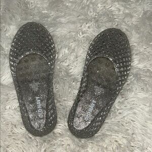 Old Navy Kid’s Sparkle Jelly Flats — Silver